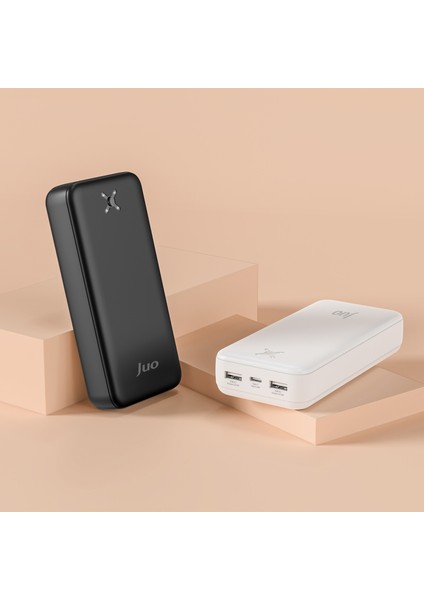 20000 mAh 10.5W Çift Usb-A Çıkışlı Powerbank Taşınabilir Hızlı Şarj Cihazı Siyah