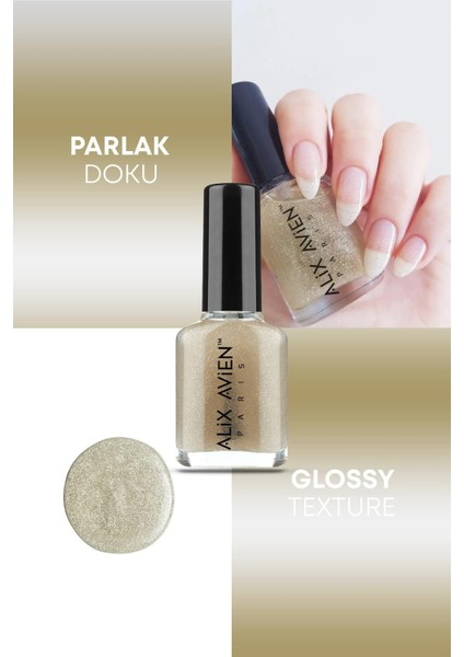 Simli Gold Oje 36- Yüksek Pigmentli Uzun Süreli Kalıcılık Hızlı Kuruma - Nail Lacquer 36