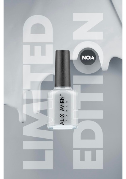 Limited Edition Açık Gri Mavi Oje-Yüksek Pigmentli Uzun Süreli Kalıcı Hızlı Kuruma-Nail Lacquer No:4