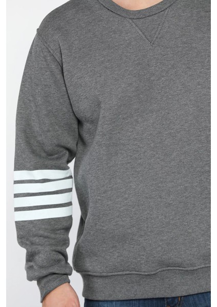 Üç Iplik Şardonlu Bisiklet Yaka Erkek Sweatshirt fırsatları