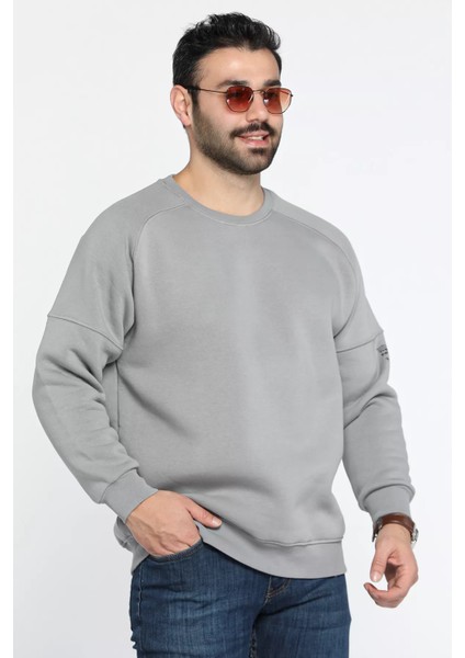 Bisiklet Yaka 3 Iplik Şardonlu Sweatshirt fiyatları