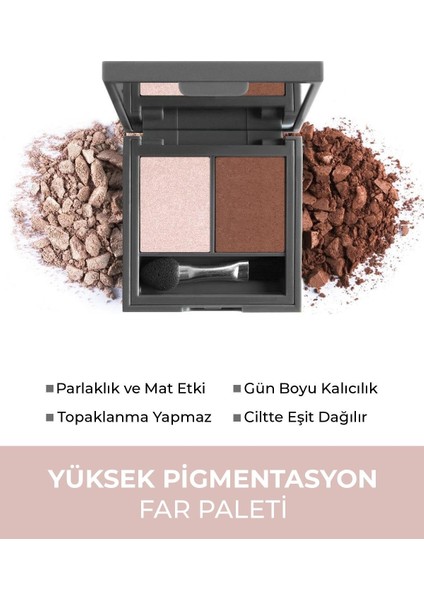 Göz Farı - Duo Eyeshadow 206 Power Of Pearls &Creamy Brown 3 g