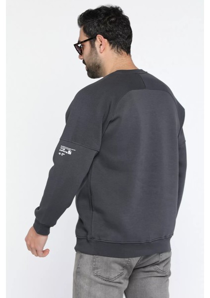 Bisiklet Yaka 3 Iplik Şardonlu Sweatshirt