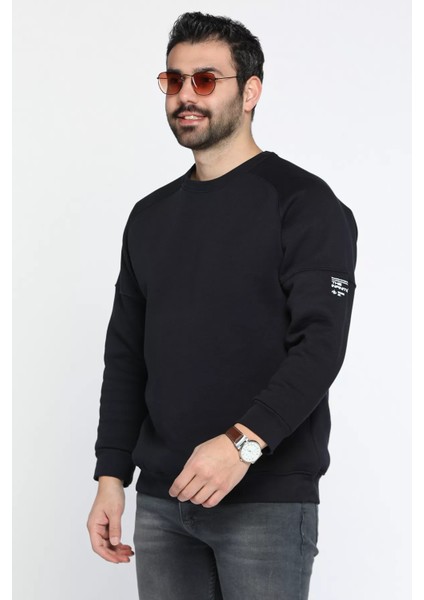 Bisiklet Yaka 3 Iplik Şardonlu Sweatshirt