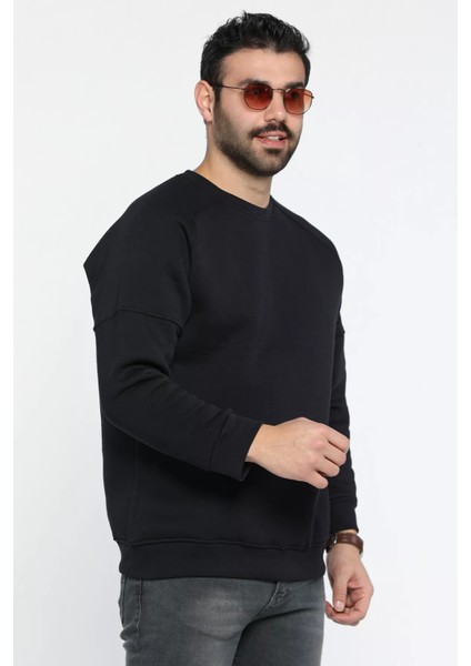 Bisiklet Yaka 3 Iplik Şardonlu Sweatshirt