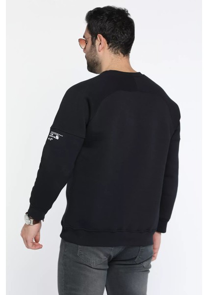 Bisiklet Yaka 3 Iplik Şardonlu Sweatshirt