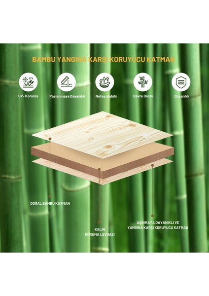 Kingcamp Bamboo Xl 120X70 Bambu Kamp Masası