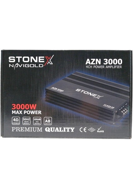 Stonex Azn 3000 4 Kanal Ab Klas Anfi 4X60W Rms 3000W Maksimum
