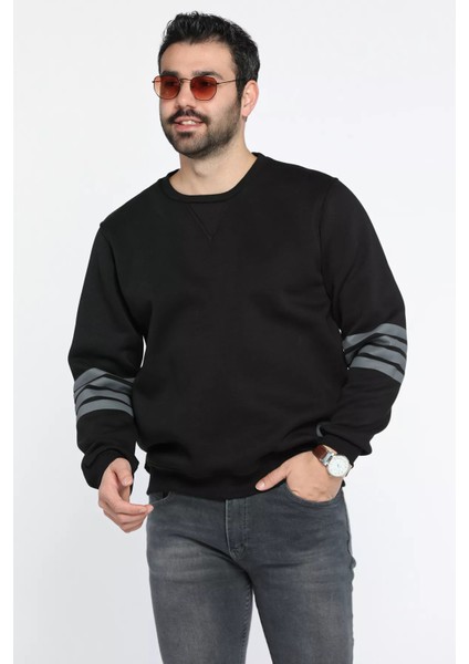 Üç Iplik Şardonlu Bisiklet Yaka Erkek Sweatshirt fiyatları