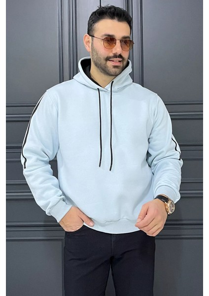 Üç Iplik Şardonlu Kapüşonlu Erkek Sweatshirt fiyatları