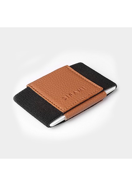 Minimal Deri Cüzdan Kartlık - Taba