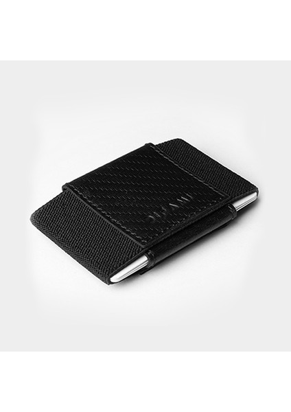 Minimal Deri Cüzdan Kartlık - Karbon