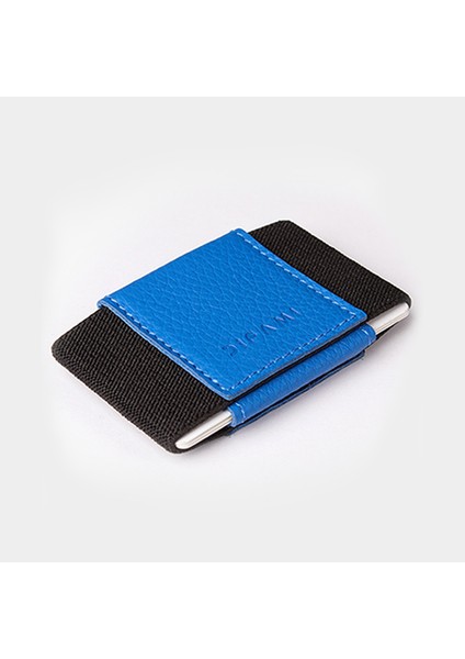 Minimal Deri Cüzdan Kartlık - Mavi