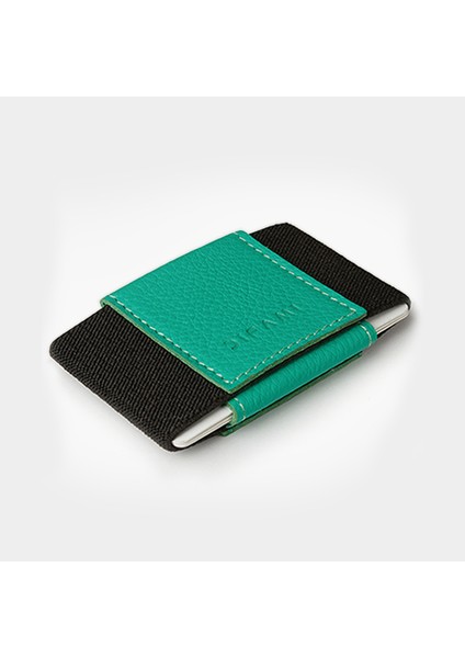 Minimal Deri Cüzdan Kartlık - Yeşil