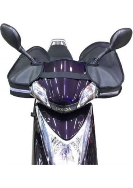 Motosiklet Scooter Uyumlu El Rüzgar Koruma Üniversal Model Telefonluklu