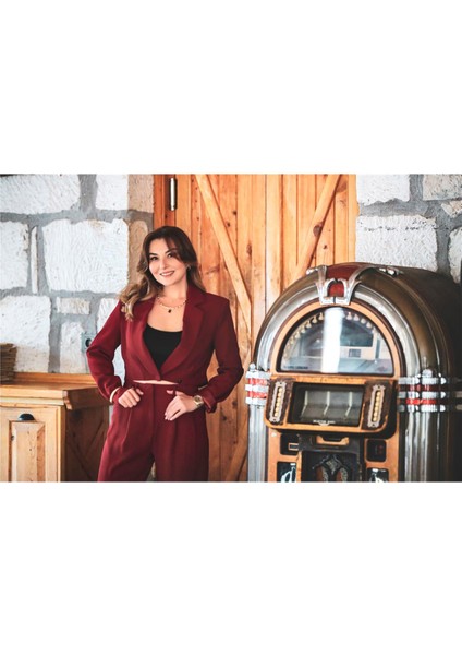 Kısa Blazer Takım 29055