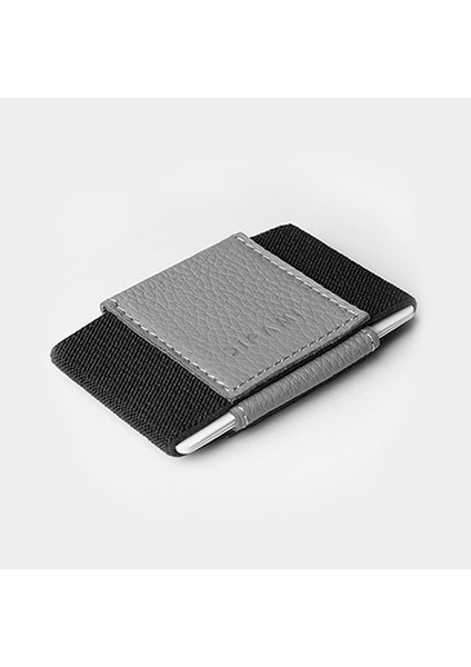 Minimal Deri Cüzdan Kartlık - Gri
