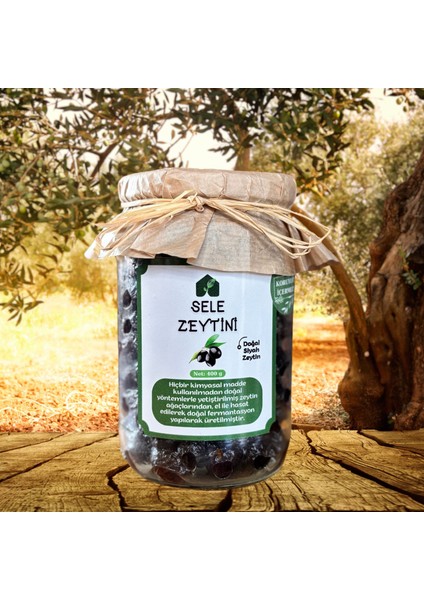 Doğal Siyah Sele Zeytini 400 gr