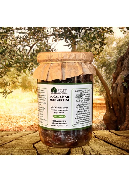 Doğal Siyah Sele Zeytini 400 gr