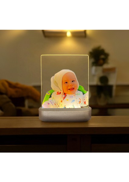 Kişiye Özel LED Aydınlatmalı Pleksi Fotoğraf Çerçevesi Hediyelik Anı modelleri