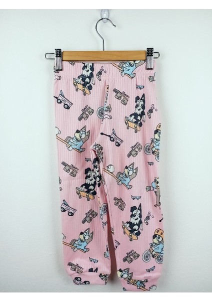 Nina Kid Bluey Fitilli Kız Pijama Takımı Pembe - 5-6 fırsatları