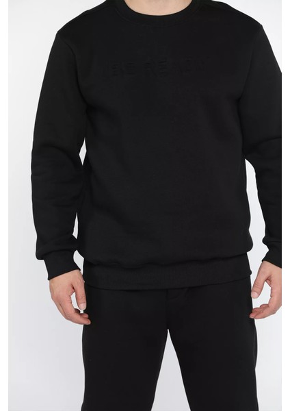 Kabartma Yazılı Şardonlu Erkek Sweat Pantolon İkili Takım fiyatları