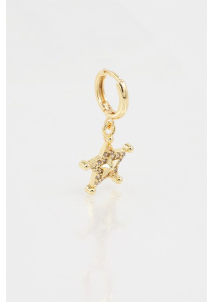 Kadın Kendi Tarzını Oluştur Zirkon Taşlı Yıldız Figürlü 1 Adet Küpe modelleri