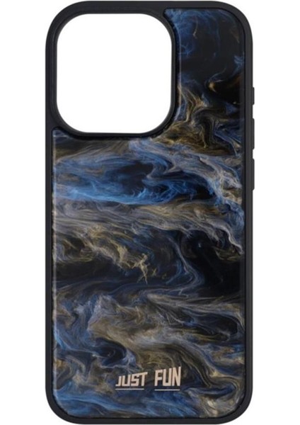 iPhone 15 Pro Uyumlu Marble Cover Mermer Desenli Darbe Dayanımlı Silikon Telefon Kılıfı