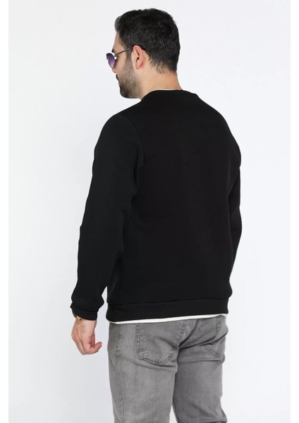 Bisiklet Yaka Şardonlu Erkek Sweatshirt fiyatları
