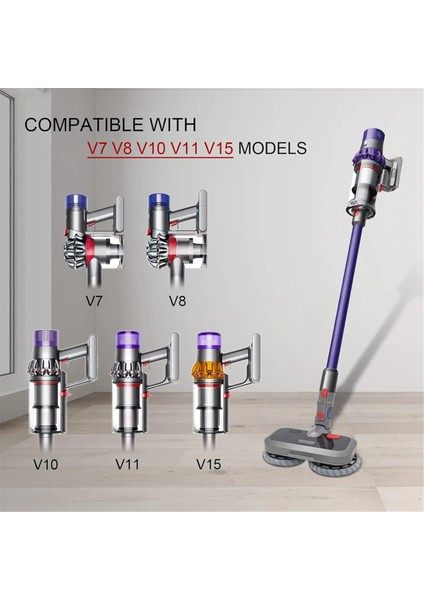 V7 V8 V10 V11V15 Elektrikli Süpürge Aparatı Islak ve Kuru Fırça Zemin Başlıkları Için Elektrikli Temizlik Paspası (Yurt Dışından)
