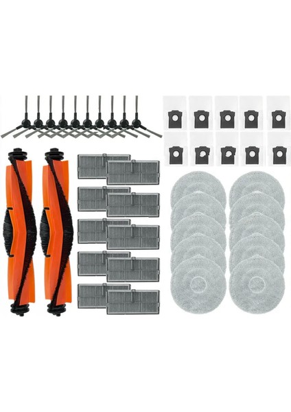 X30 / Pro Ultra Robot Süpürgeler Hepa Filtre Paspas Bezleri Toz Torbası Yedek Parça (Yurt Dışından)