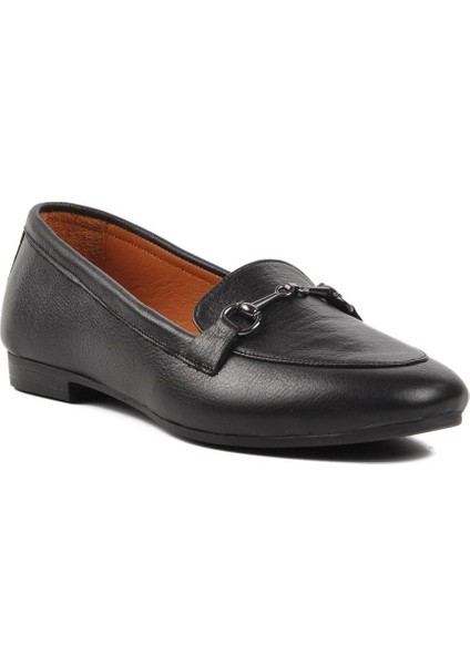 Ayakmod Siyah Kadın Loafer Ayakkabı