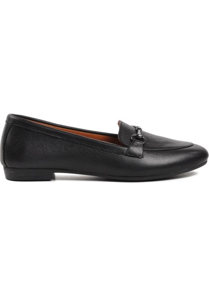 Ayakmod Siyah Kadın Loafer Ayakkabı