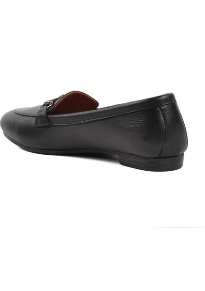 Ayakmod Siyah Kadın Loafer Ayakkabı