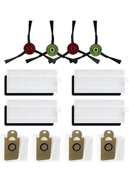 Robot Süpürge Yan Fırçası, Filtre, Toz Torbası T10S Yedek Aksesuarları. (Yurt Dışından)