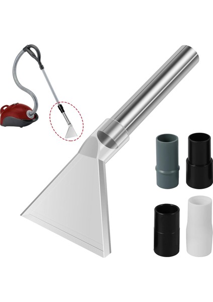 Vakum Ekstraktör Aparatı, 4 Bağlantılı Vakumlu Süpürge Fırça Ekstraksiyon Nozulu Kırılmaz Halı Temizlemea (Yurt Dışından)