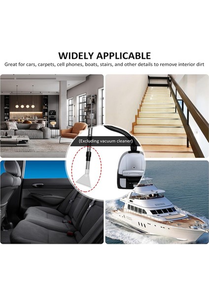 Vakum Ekstraktör Aparatı, 4 Bağlantılı Vakumlu Süpürge Fırça Ekstraksiyon Nozulu Kırılmaz Halı Temizlemea (Yurt Dışından) indirimleri