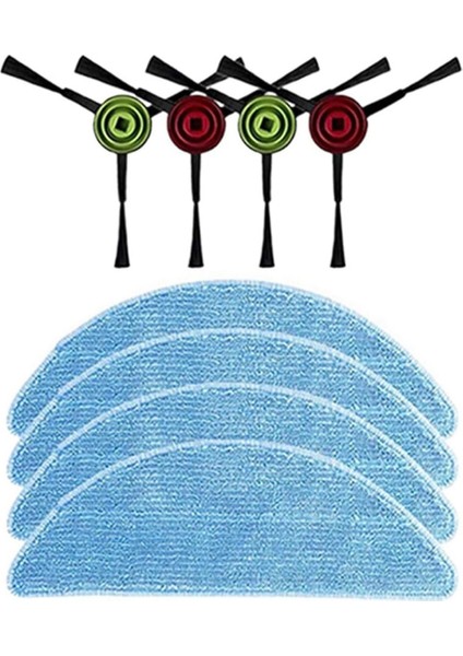 Yedek Yan Fırça, T10S Robot Süpürge Aksesuar Yedek Parça Takımı Için Paspas Bezi (Yurt Dışından)