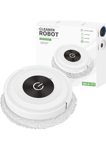 Sessiz Dokunmatik Paspas Robotu Süpürme Islak ve Kuru Temizleme Makinesi Akıllı Ev Aletleri Elektrikli Süpürge (Beyaz) (Yurt Dışından)