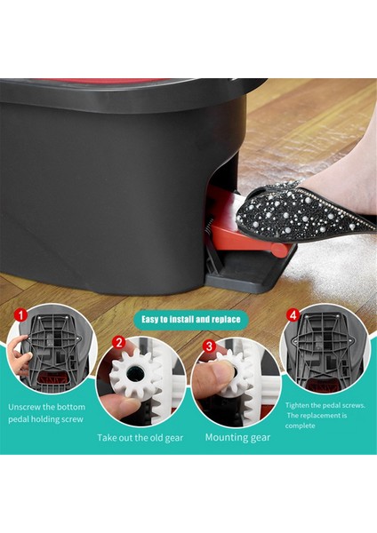 2 Adet Paspas Kovası Pedal Süpürge Dişlisi Değiştirme Tek Yönlü Debriyaj Rulmanı Vilida Easywring Rinseclean (Yurt Dışından) fiyatları