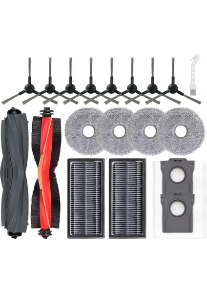 Bot S10 Pro Ultra X30 / Robot Süpürge Yedek Parçaları Ana Yan Fırça Hepa Filtre Paspas Bezi Toz Torbası (Yurt Dışından)