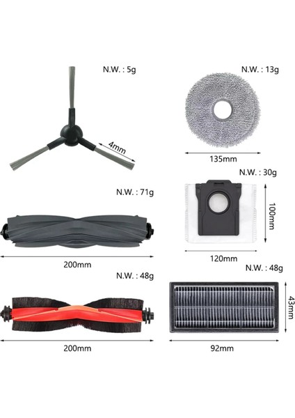 Bot S10 Pro Ultra X30 / Robot Süpürge Yedek Parçaları Ana Yan Fırça Hepa Filtre Paspas Bezi Toz Torbası (Yurt Dışından) indirimleri