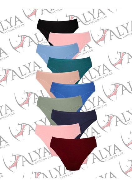 Kadın Külot Basic Slip Renkli Pamuklu Iç Çamaşırı 10'lu Paket ( MULTICOLOR-X32 ) fırsatları