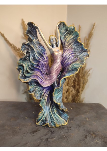 Yelpaze Etekli Kız Dekoratif Obje & Biblo ( Polyester )