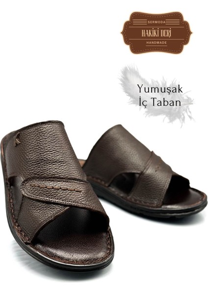 Gerçek Deri Erkek Terlik Hafif Terlik Deri Şırıngıl Kahve fiyatları