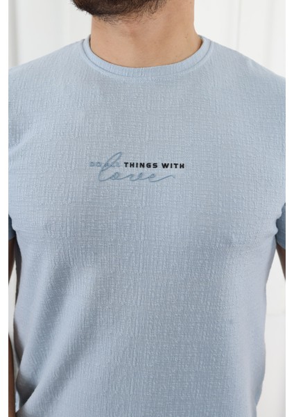 Kendinden Desenli Baskılı T-Shirt fiyatları