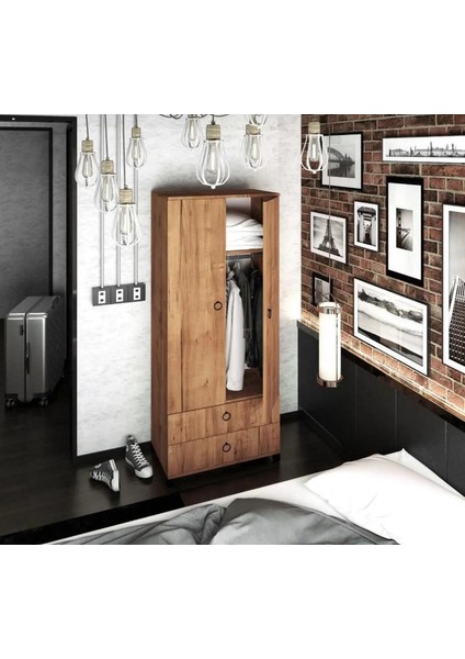 vess home 2 Kapaklı Çok Amaçlı Dolap 80x46x189
