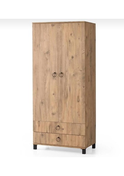 vess home 2 Kapaklı Çok Amaçlı Dolap 80x46x189