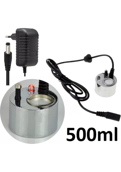 500ML Metal Soğuk Buhar Üreteci, Kuluçka Nem Nozulu 24V+ADAPTÖR