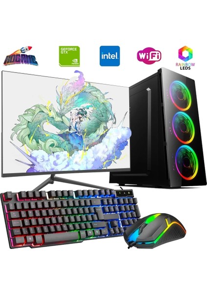 Intel I5 4n 16GB 1tb SSD 4gb GTX1050TI 24" Monitörlü Oyun Bilgisayarı